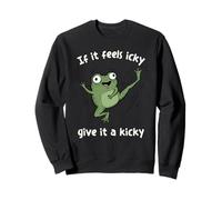 Funny Frog Gen Z Social Battery Health Therapy Sweatshirt