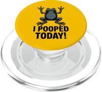 Funny Frog I Pooped Today Sarcastic Toad Graphic PopSockets PopGrip for MagSafe