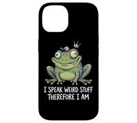 Funny Frog I Speak Weird Stuff Therefore I Am Meme Pun Case for iPhone 14
