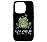 Funny Frog I Speak Weird Stuff Therefore I Am Meme Pun Case for iPhone 14 Pro