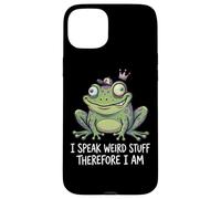 Funny Frog I Speak Weird Stuff Therefore I Am Meme Pun Case for iPhone 15 Plus