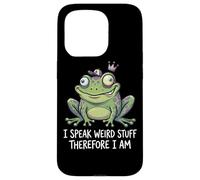Funny Frog I Speak Weird Stuff Therefore I Am Meme Pun Case for iPhone 15 Pro