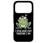 Funny Frog I Speak Weird Stuff Therefore I Am Meme Pun Case for iPhone 17 Pro