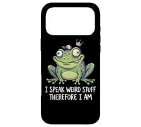 Funny Frog I Speak Weird Stuff Therefore I Am Meme Pun Case for iPhone 17 Pro Max
