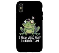 Funny Frog I Speak Weird Stuff Therefore I Am Meme Pun Case for iPhone X/XS