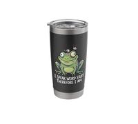 Funny Frog I Speak Weird Stuff Therefore I Am Meme Pun Stainless Steel Insulated Tumbler