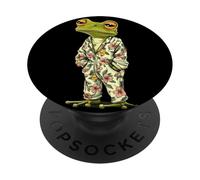 Funny Frog in Pajamas, Hopping into Dreamland PopSockets Adhesive PopGrip