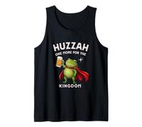 Funny Frog Knight Huzzah for The Kingdom Beer Ale Drinker Tank Top