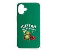 Funny Frog Knight Huzzah Salt On My Senses Margarita Sarcasm Case for iPhone 16 Plus