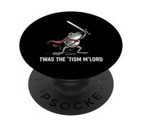 Funny Frog Knight Saying Autism Warrior Humor Women Men PopSockets Adhesive PopGrip