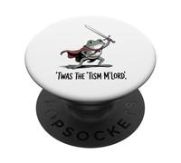 Funny Frog Knight Saying Autism Warrior Humor Women Men PopSockets Adhesive PopGrip