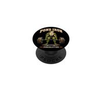 Funny Frog Lifting Weights Humor POND IRON POWERLIFTING PopSockets Adhesive PopGrip