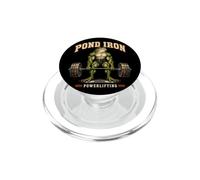 Funny Frog Lifting Weights Humor POND IRON POWERLIFTING PopSockets PopGrip for MagSafe