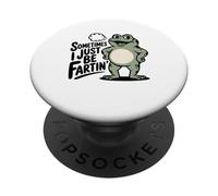 Funny Frog Making a Cheeky Expression Illustration PopSockets Adhesive PopGrip
