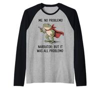 Funny Frog Me No Problemo Narrator But It was All Problemo Raglan Baseball Tee