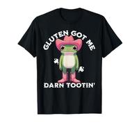 Funny Frog Meme Gluten Got Me Darn Tootin' Gluten Free Diet T-Shirt