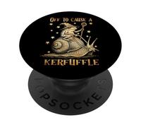 Funny Frog Meme Off to Cause Kerfuffle Wizard Whimsical Toad PopSockets Adhesive PopGrip