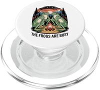 Funny Frog Meme The Frogs Are Busy Conspiracy Humor PopSockets PopGrip for MagSafe