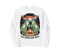 Funny Frog Meme The Frogs Are Busy Conspiracy Humor Sweatshirt