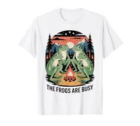 Funny Frog Meme The Frogs are Busy Conspiracy Humor T-Shirt