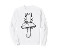 Funny Frog Mushroom Hand Drawn Drawing Scribble Sketch Sweatshirt