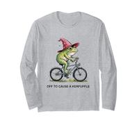 Funny Frog Off to Cause A Kerfuffle Long Sleeve T-Shirt
