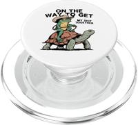 Funny Frog on Turtle, On The Way To Get My Together PopSockets PopGrip for MagSafe