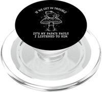 Funny Frog Papa Trouble Quote I Listened To Him PopSockets PopGrip for MagSafe