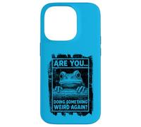 Funny Frog Peeking Over Log Doing Something Weird Again Case for iPhone 14 Pro