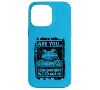 Funny Frog Peeking Over Log Doing Something Weird Again Case for iPhone 14 Pro Max