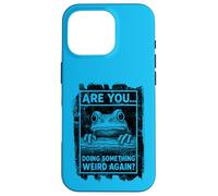 Funny Frog Peeking Over Log Doing Something Weird Again Case for iPhone 16 Pro