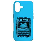 Funny Frog Peeking Over Log Doing Something Weird Again Case for iPhone 17
