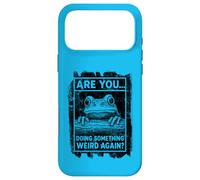 Funny Frog Peeking Over Log Doing Something Weird Again Case for iPhone 17 Pro Max