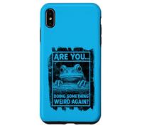 Funny Frog Peeking Over Log Doing Something Weird Again Case for iPhone XS Max