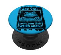 Funny Frog Peeking Over Log Doing Something Weird Again PopSockets Adhesive PopGrip