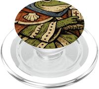 Funny Frog Pilgrim Scooter Praise Lord Medieval Vintage PopSockets PopGrip for MagSafe