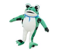 Funny Frog Plush Toy Doll with Black Spots and Blue Scarf - Soft Stuffed Cartoon Animal Figure for Kids and Adults, Creative Decorative Plush Pillow for Bedroom or Sofa, 70cm Huggable Plush