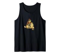 Funny Frog Riding a Scooter: Whimsical Animal Humor, Tank Top