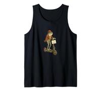 Funny Frog Riding a Scooter: Whimsical Animal Humor, Tank Top