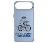 Funny Frog Riding Bicycle Off To Commit Mild Crimes Meme Case for iPhone Air