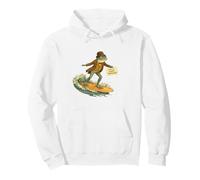 Funny Frog Riding the waves: Whimsical Animal Humor, Pullover Hoodie