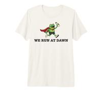 Funny Frog Runner Early Morning Exercise Premium T-Shirt