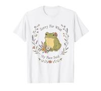 Funny Frog Sarcasm Floral Sorry for What My Face Said Value Graphic T-Shirt