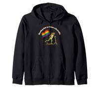 Funny Frog Scooter LGBTQ Rainbow Flag Pride Ally Queer Zip Hoodie