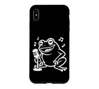 Funny Frog Singing Music Lover Humor Cute Animal Microphone Case for iPhone XS Max