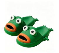 Funny Frog Slippers Novelty Animal Flip Flops, Lightweight EVA Foam House Shoes with Anti Slip Sole, Quirky Summer Sandals for Women Men, Indoor Outdoor Garden Bathroom Pool (green,8)