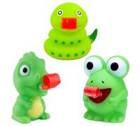 Funny Frog Squeeze Toy,3 PCS Animal Tongue Popping Squeeze Sensory Toys Snakes Anti-Anxiety Squeak Pinch Toy Dinosaurs Stress Relief Toy Green Animal Fidget Toys For Kids Toddlers Adults
