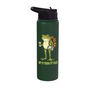 Funny Frog Teacher Off to Teach 10th Grade Student Meme Stainless Steel Insulated Water Bottle