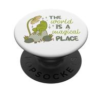 Funny frog the world is a magical place PopSockets Adhesive PopGrip