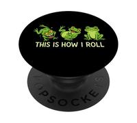 Funny Frog This Is How I Roll Animal Lover Boys Girls Kids PopSockets Adhesive PopGrip